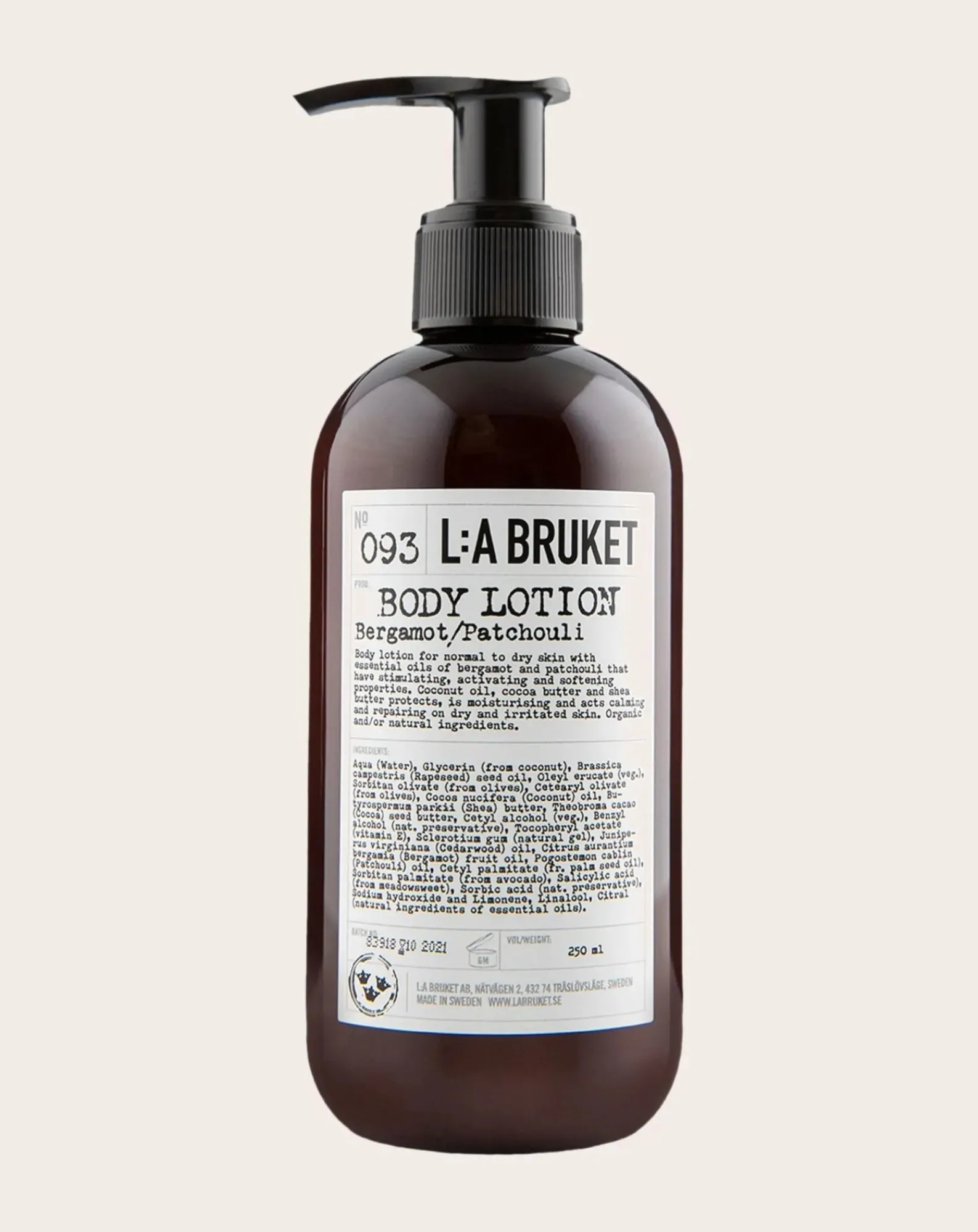 L:A BRUKET Soins Du Corps|Soins Du Corps-093 Body Lotion Bergamot/Patchouli 240 ml Non teinté
