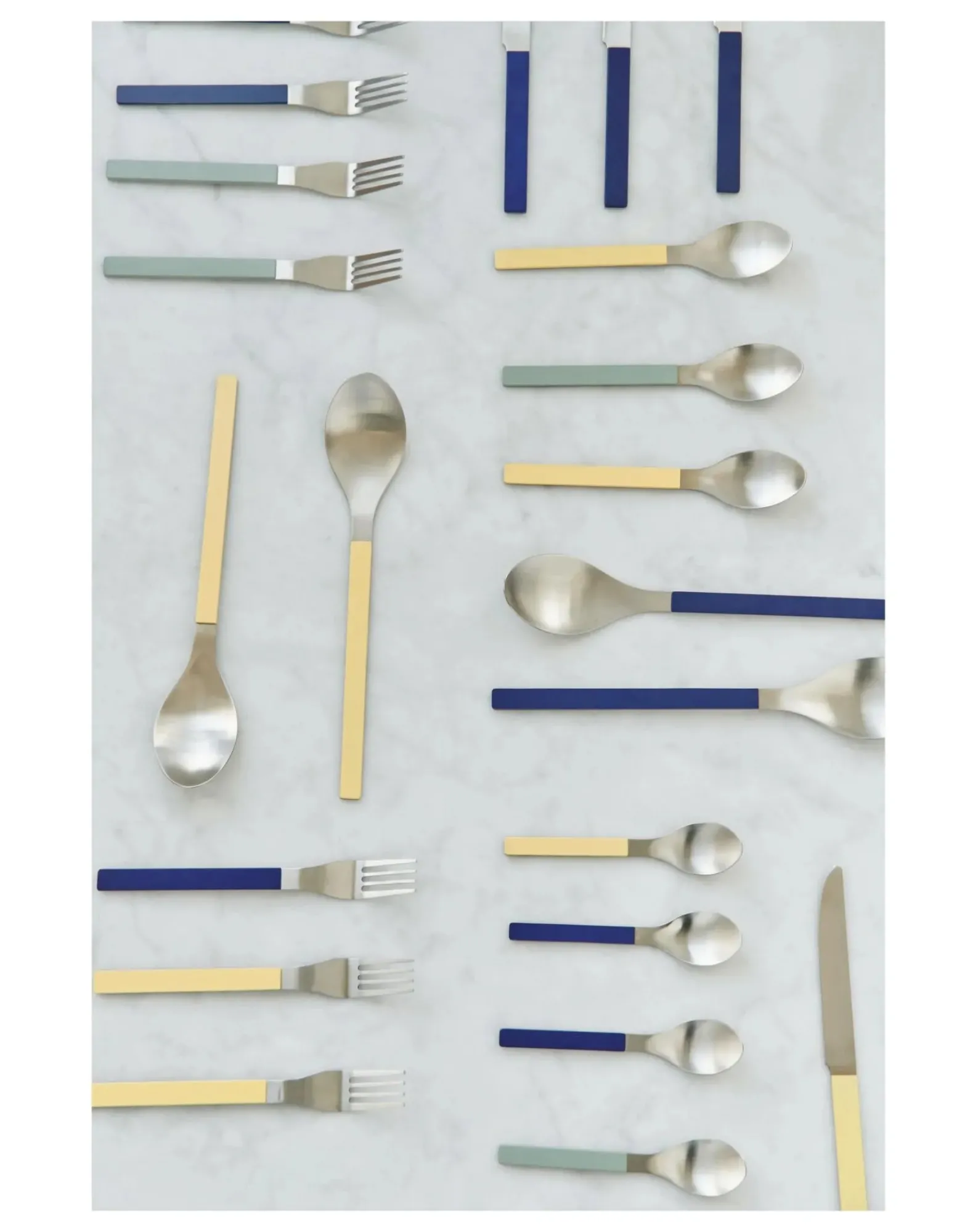 Hay Couverts-4 pieces cutlery, Muller Van Severen - Set of 4 Bleu marine