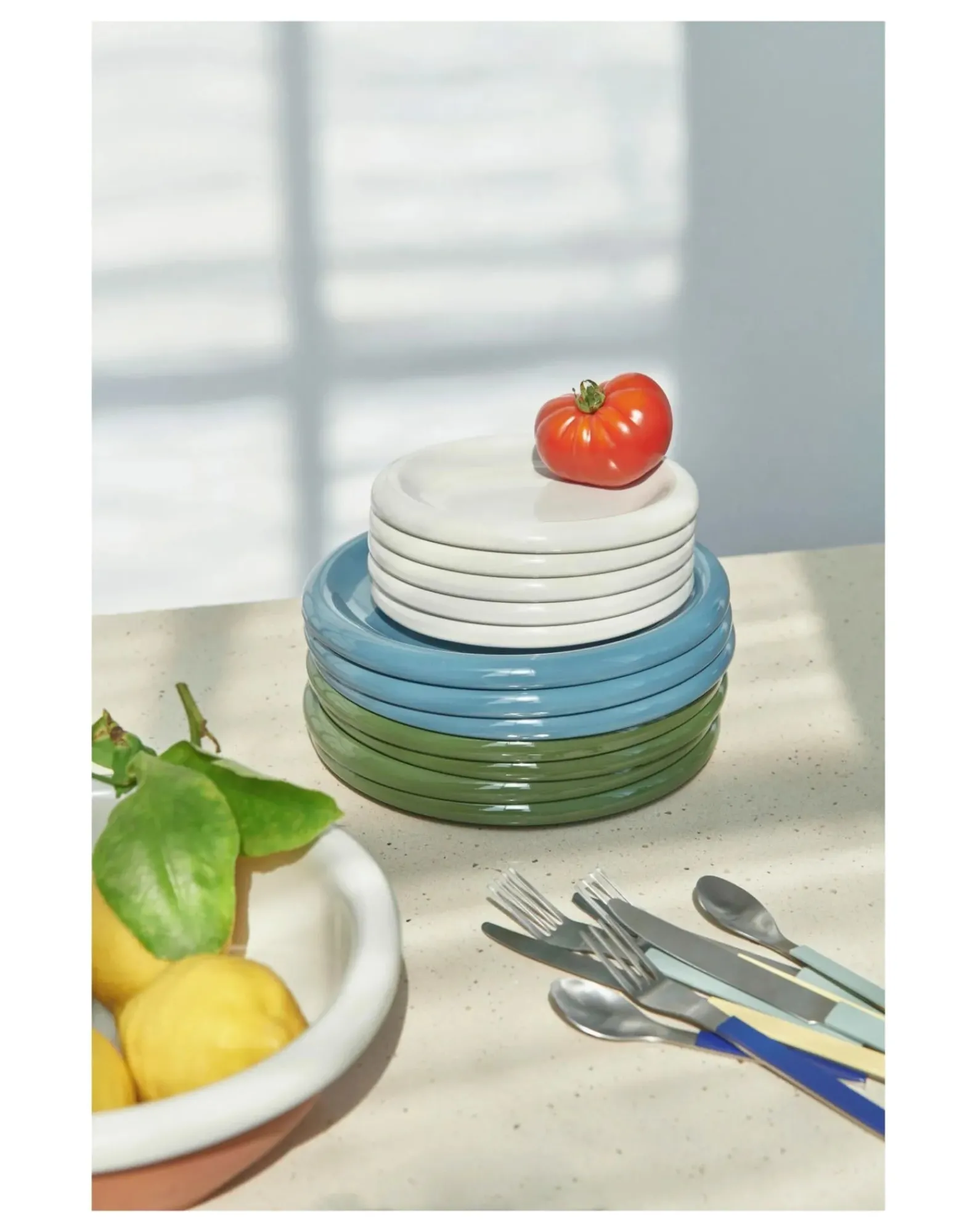 Hay Couverts-4 pieces cutlery, Muller Van Severen - Set of 4 Bleu marine