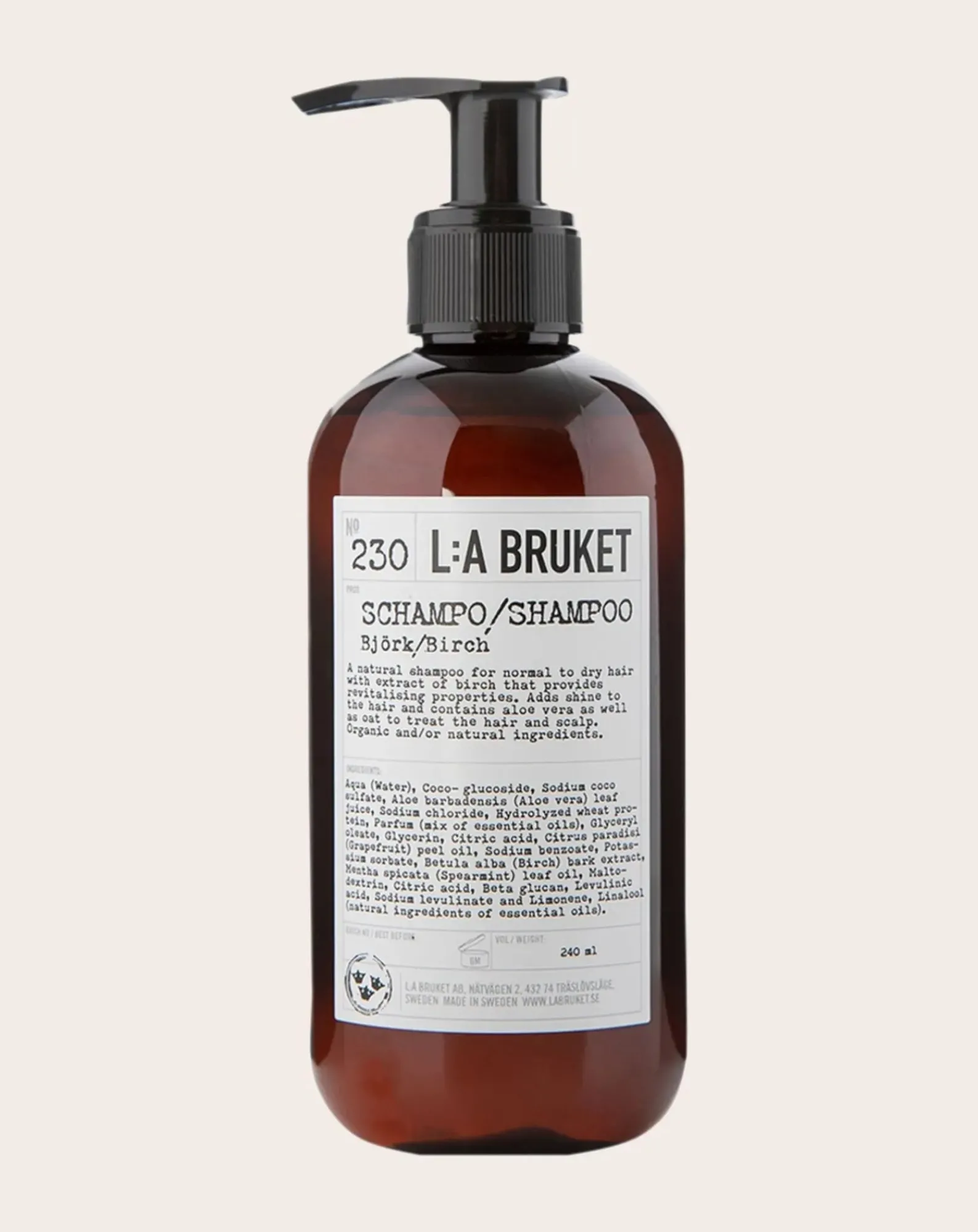 L:A BRUKET Soins Des Cheveux|Soins Des Cheveux-230 Shampoo Birch 240 ml Non teinté