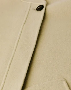 Soeur Vestes, Manteaux-Adeline Wool Sleeveless Jacket Craie