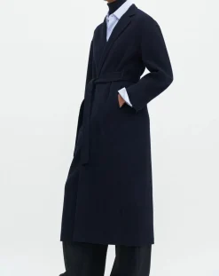 Filippa K Vestes, Manteaux-Alexa coat in wool and cashmere Bleu marine