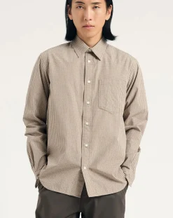 Norse Projects Chemises-Algo Twill Carreaux shirt Beige