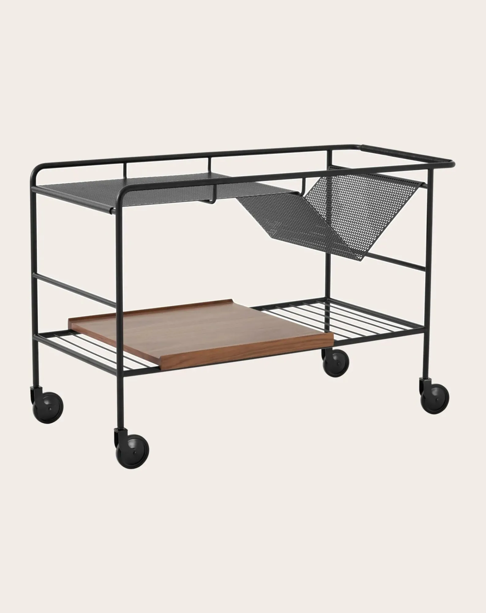& Tradition Tables, Bureaux-Alima NDS1 Table on Wheels Noyer