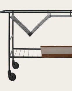 & Tradition Tables, Bureaux-Alima NDS1 Table on Wheels Noyer