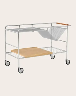 & Tradition Tables, Bureaux-Alima NDS1 Table on Wheels Chêne