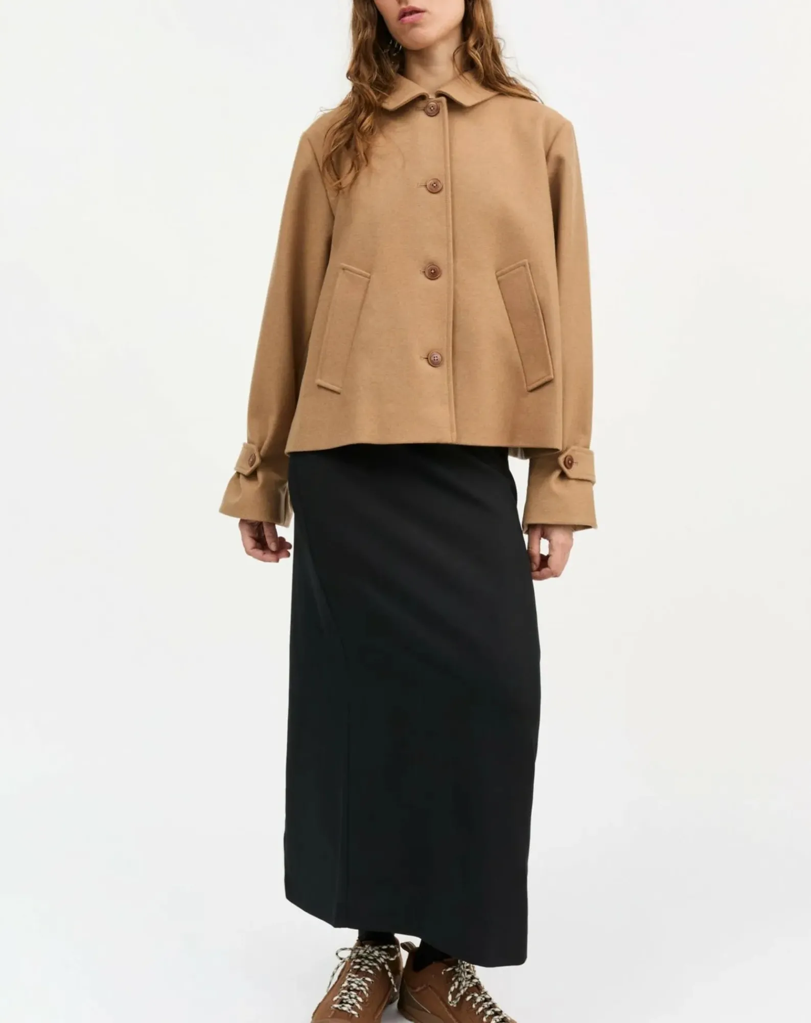 Skall Studio Vestes, Manteaux-Ally Recycled Wool Jacket Camel