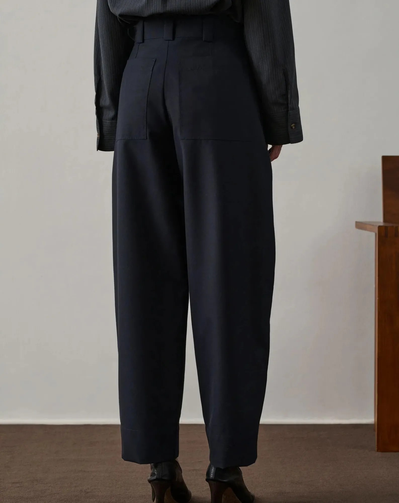 Soeur Pantalons, Jeans-Alouette Virgin Wool Trousers Bleu marine