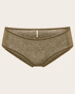 Momoni Lingerie, Chaussettes-Amaca Metallic Panties Tabac