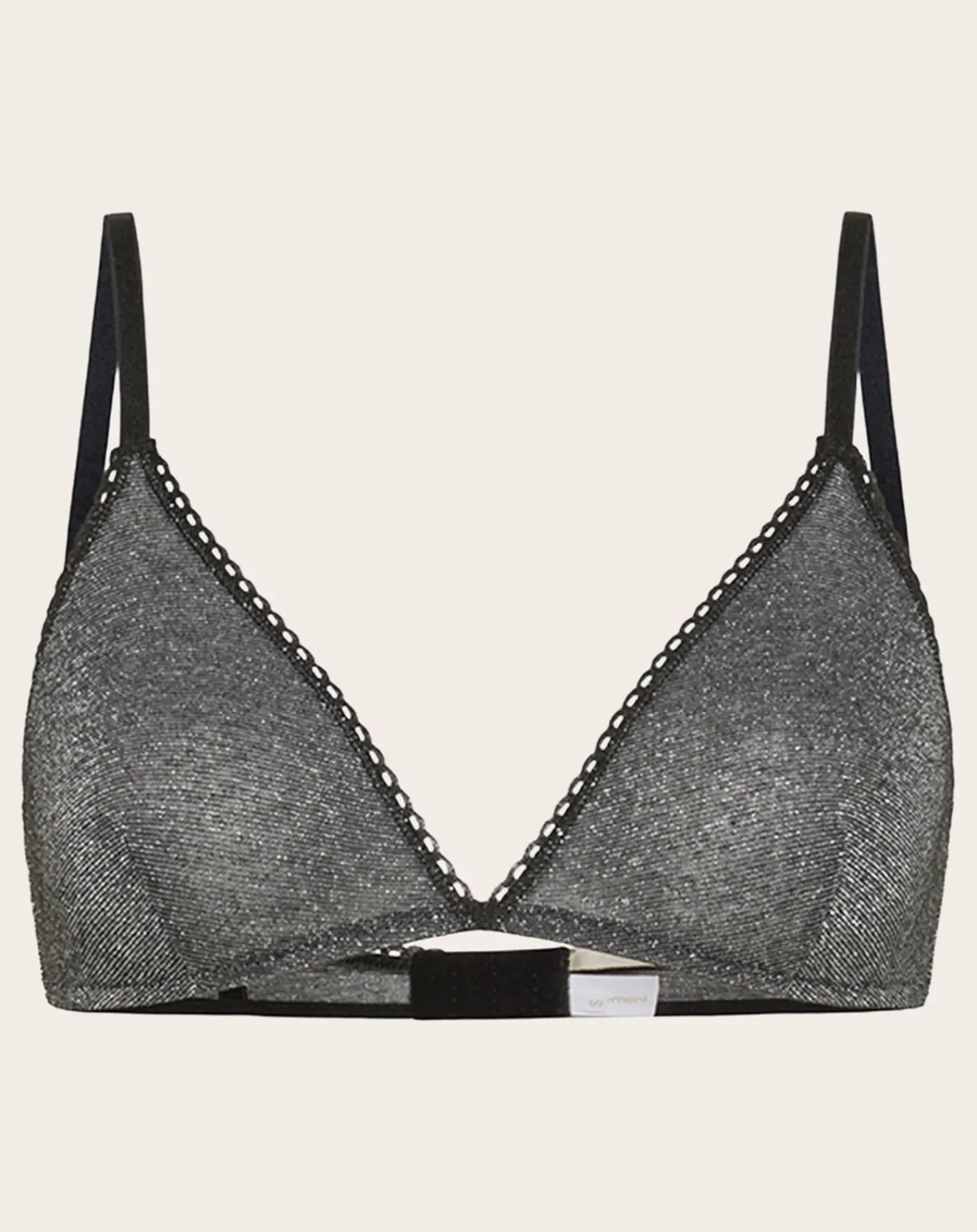 Momoni Lingerie, Chaussettes-Amethist Metallic Bra Gris anthracite