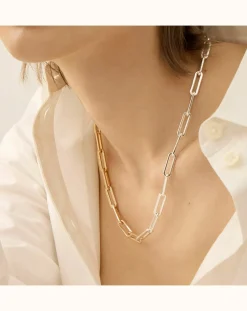 Jenny Bird Colliers-Andi Slim necklace Doré/Argenté