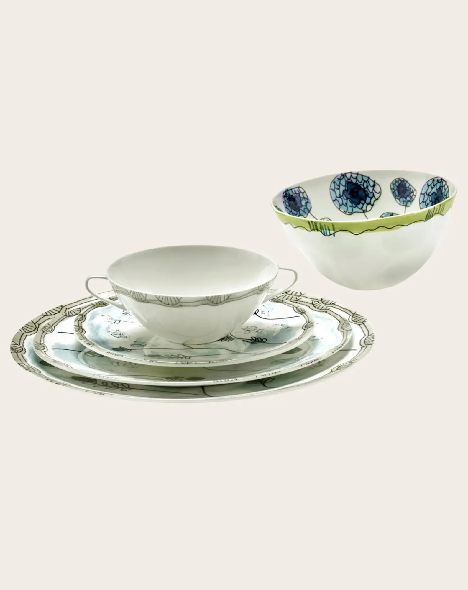 Serax Vaisselle-Anemone bowls, for Marni - Set of 2 Vanille