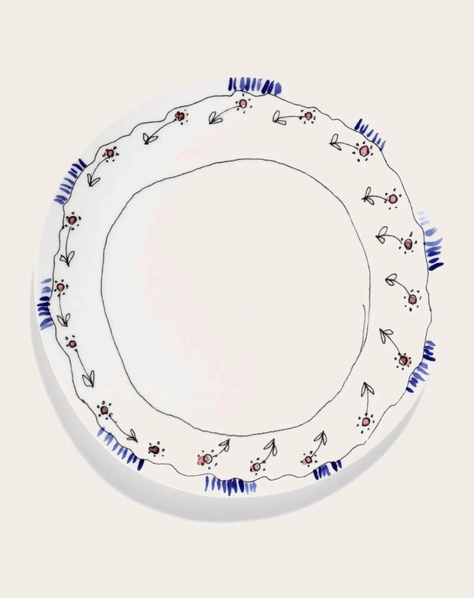 Serax Vaisselle-Anemone plates, for Marni - Set of 2 Milk