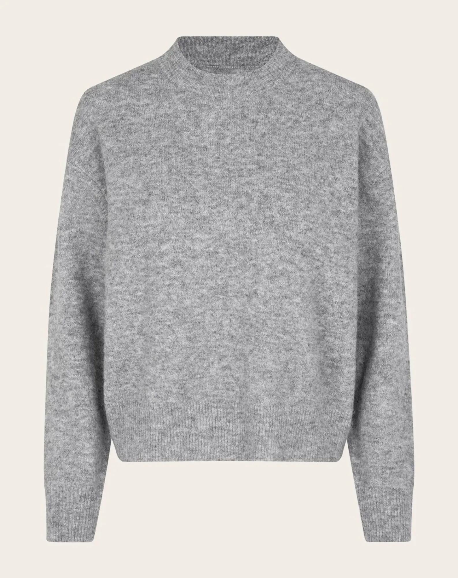 Samsoe Samsoe Pulls, Gilets-Anour round-neck sweater in wool and alpaca Gris