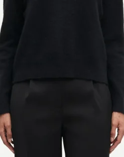 Samsoe Samsoe Pulls, Gilets-Anour round-neck sweater in wool and alpaca Noir