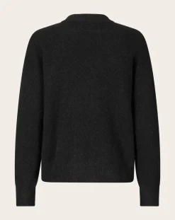 Samsoe Samsoe Pulls, Gilets-Anour round-neck sweater in wool and alpaca Noir