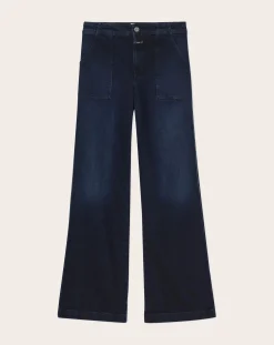 Closed Pantalons, Jeans-Aria flare jeans in cotton Bleu noir