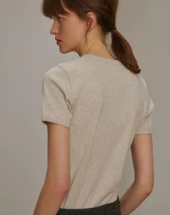 Soeur Tee-Shirts, Tops-Aristide organic cotton T-shirt Gris chiné