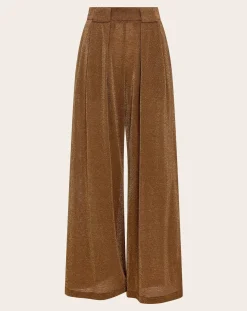 Momoni Pantalons, Jeans-Aspen Metallic Pants Tabac