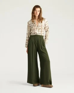 Momoni Pantalons, Jeans-Aspen pants Vert foncé