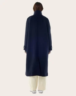 BELLEPIECE Vestes, Manteaux-Avedon Virgin Wool Coat Bleu nuit