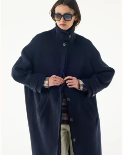 BELLEPIECE Vestes, Manteaux-Avedon Virgin Wool Coat Bleu nuit