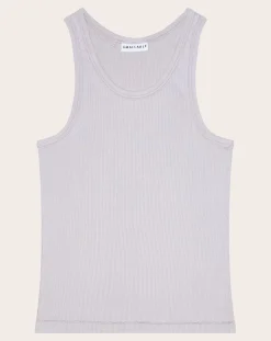 Smallable Woman Tee-Shirts, Tops-Ayla Organic Cotton Rib Tank Top Mastic