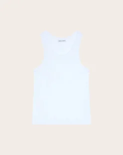 Smallable Woman Tee-Shirts, Tops-Ayla Organic Cotton Rib Tank Top Blanc