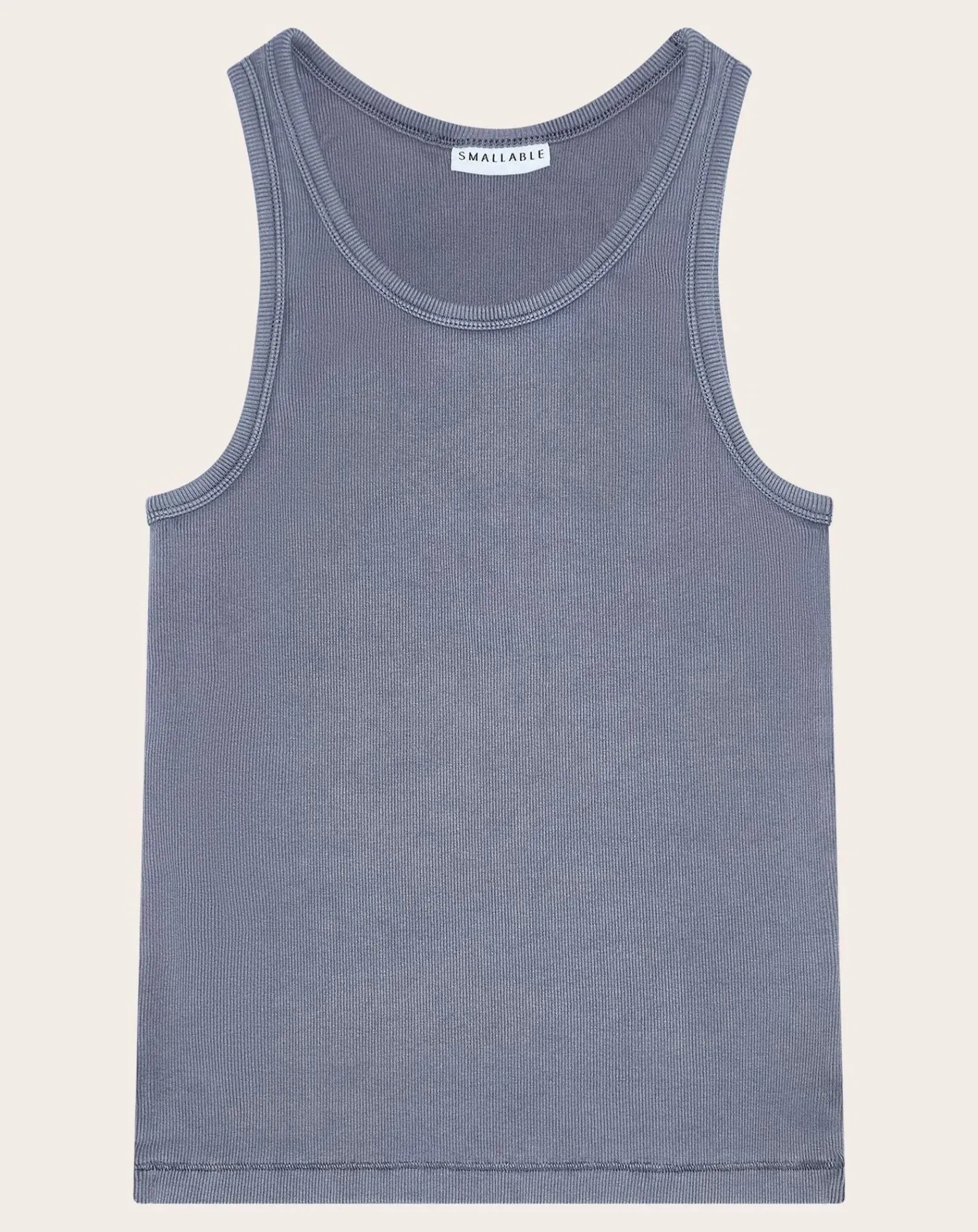 Smallable Woman Tee-Shirts, Tops-Ayla Organic Cotton Rib Tank Top Gris charbon