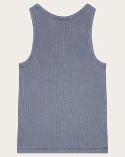 Smallable Woman Tee-Shirts, Tops-Ayla Organic Cotton Rib Tank Top Gris charbon