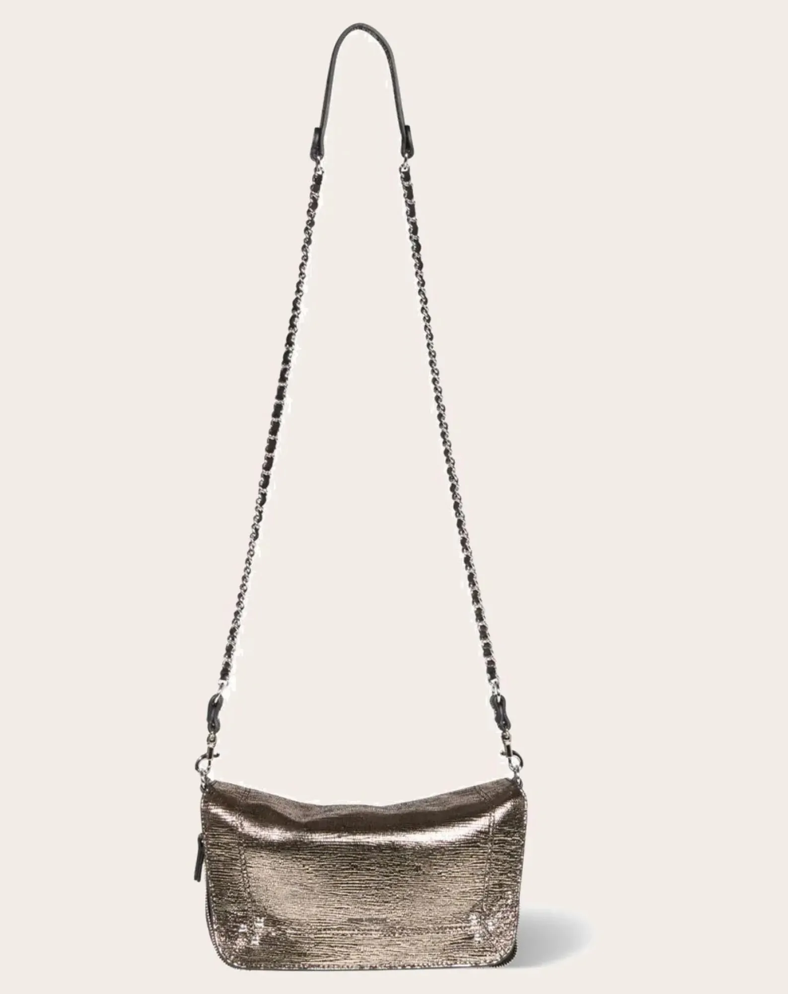 Jérôme Dreyfuss Sacs À Bandoulière-Bag Bobi S Chèvre Lamé Champagne