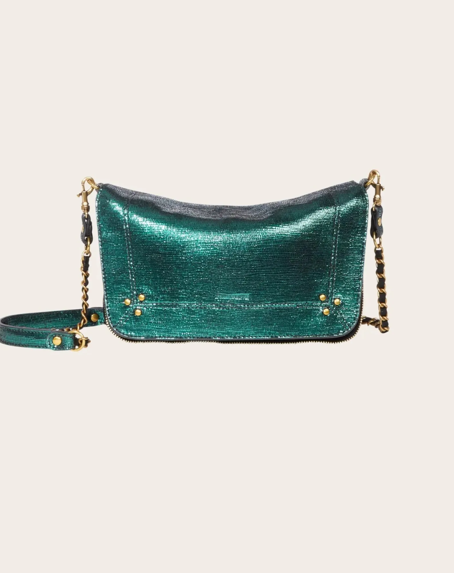 Jérôme Dreyfuss Sacs À Main-Bag Bobi S Chèvre Lamé Vert