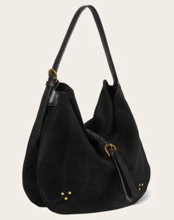 Jérôme Dreyfuss Sacs À Bandoulière-Bag Luis Velvet crust Noir