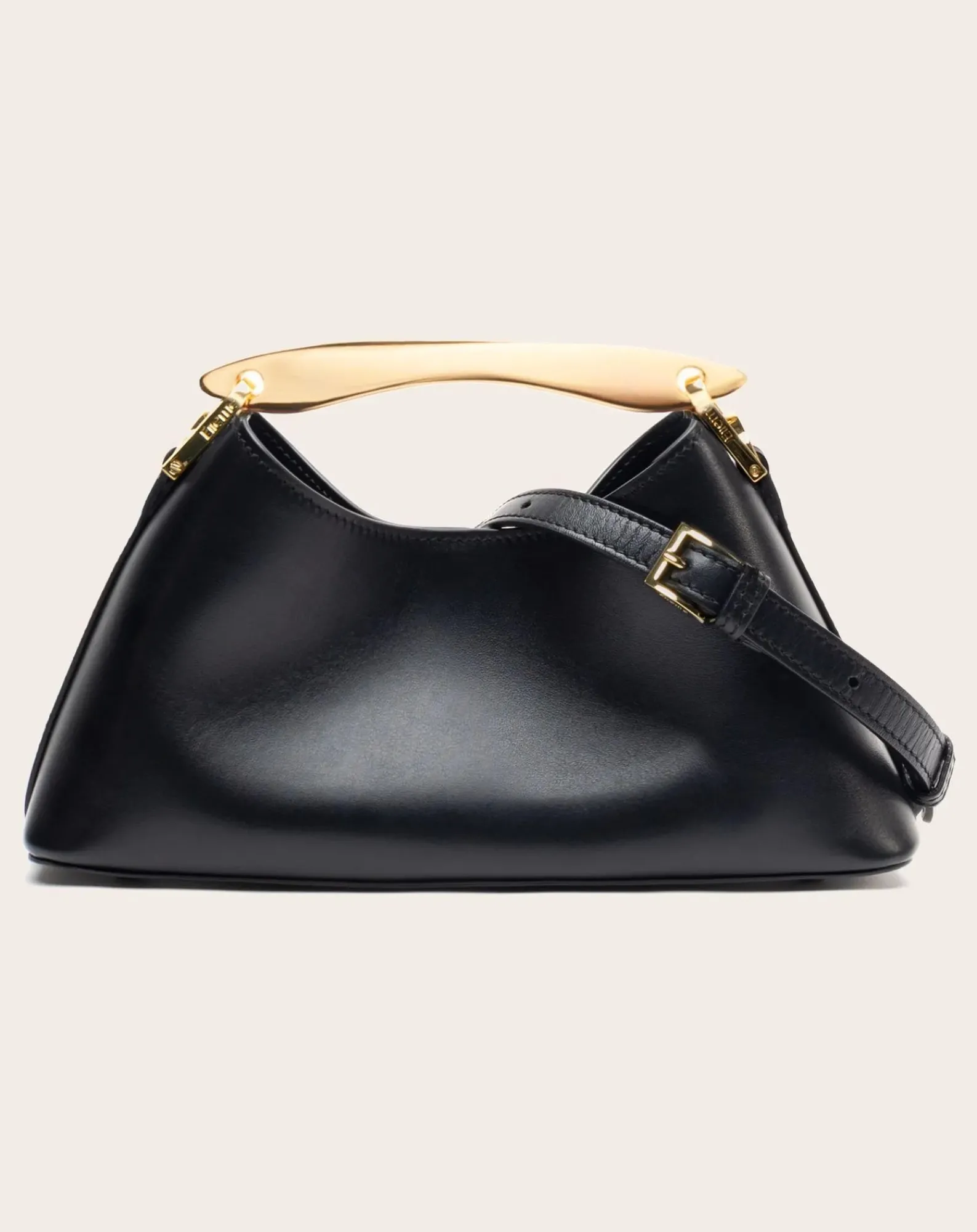 Elleme Sacs À Main-Bag Mini Boomerang Leather Noir