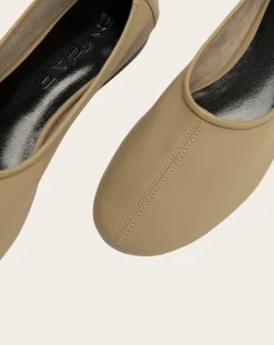 BY FAR Ballerines-Ballerinas Prudence Textured Leather Beige