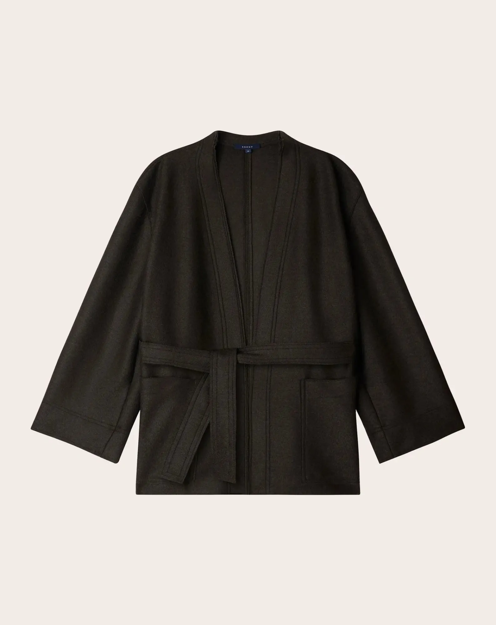 Soeur Vestes, Manteaux-Balme Virgin Wool Jacket Vert foncé
