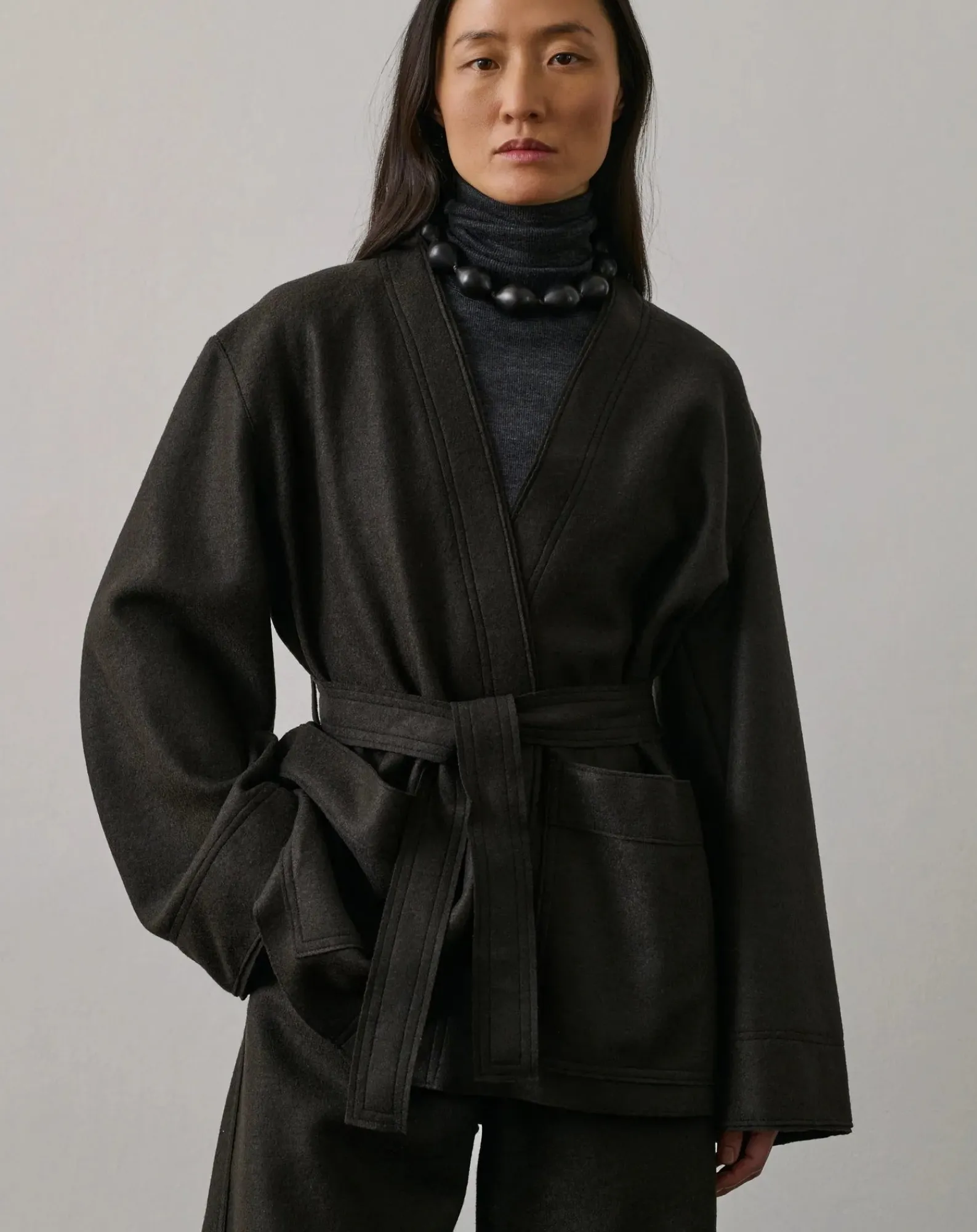 Soeur Vestes, Manteaux-Balme Virgin Wool Jacket Vert foncé