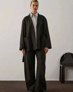 Soeur Vestes, Manteaux-Balme Virgin Wool Jacket Vert foncé