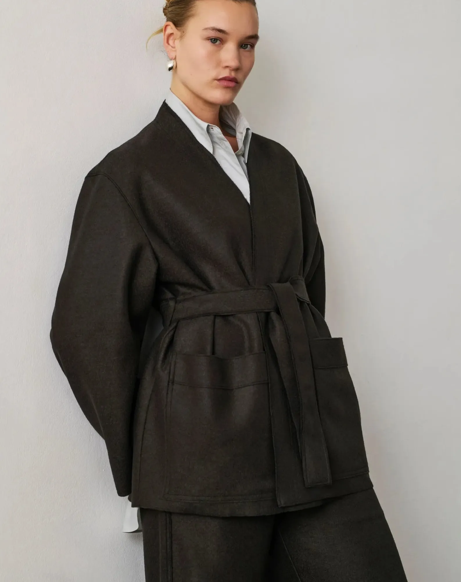 Soeur Vestes, Manteaux-Balme Virgin Wool Jacket Vert foncé