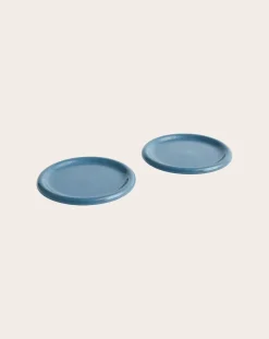 Hay Vaisselle-Barro plates - Set of 2 Bleu