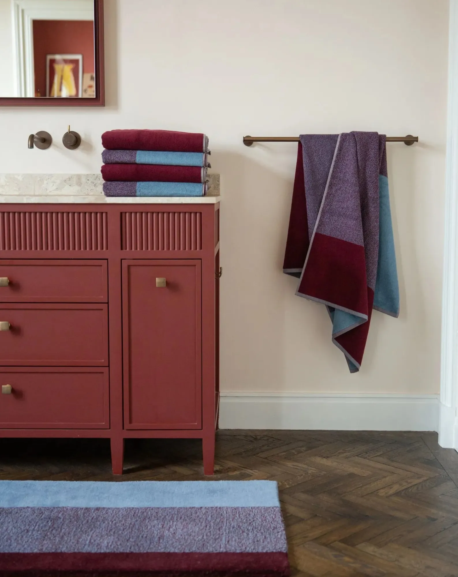 Suite 702 Linge De Bain-Bath towel, Lex Pott - Set of 2 Bordeaux