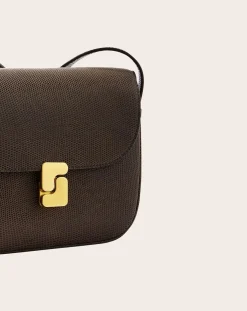 Soeur Sacs À Bandoulière-Bellissima Mini Lizard Embossed Grainy Leather Bag Vert olive