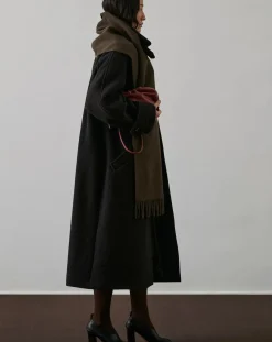 Soeur Vestes, Manteaux-Berlin Coat Virgin Wool Marron