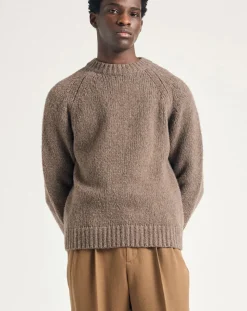 Norse Projects Pulls, Gilets-Birger wool sweater Beige foncé