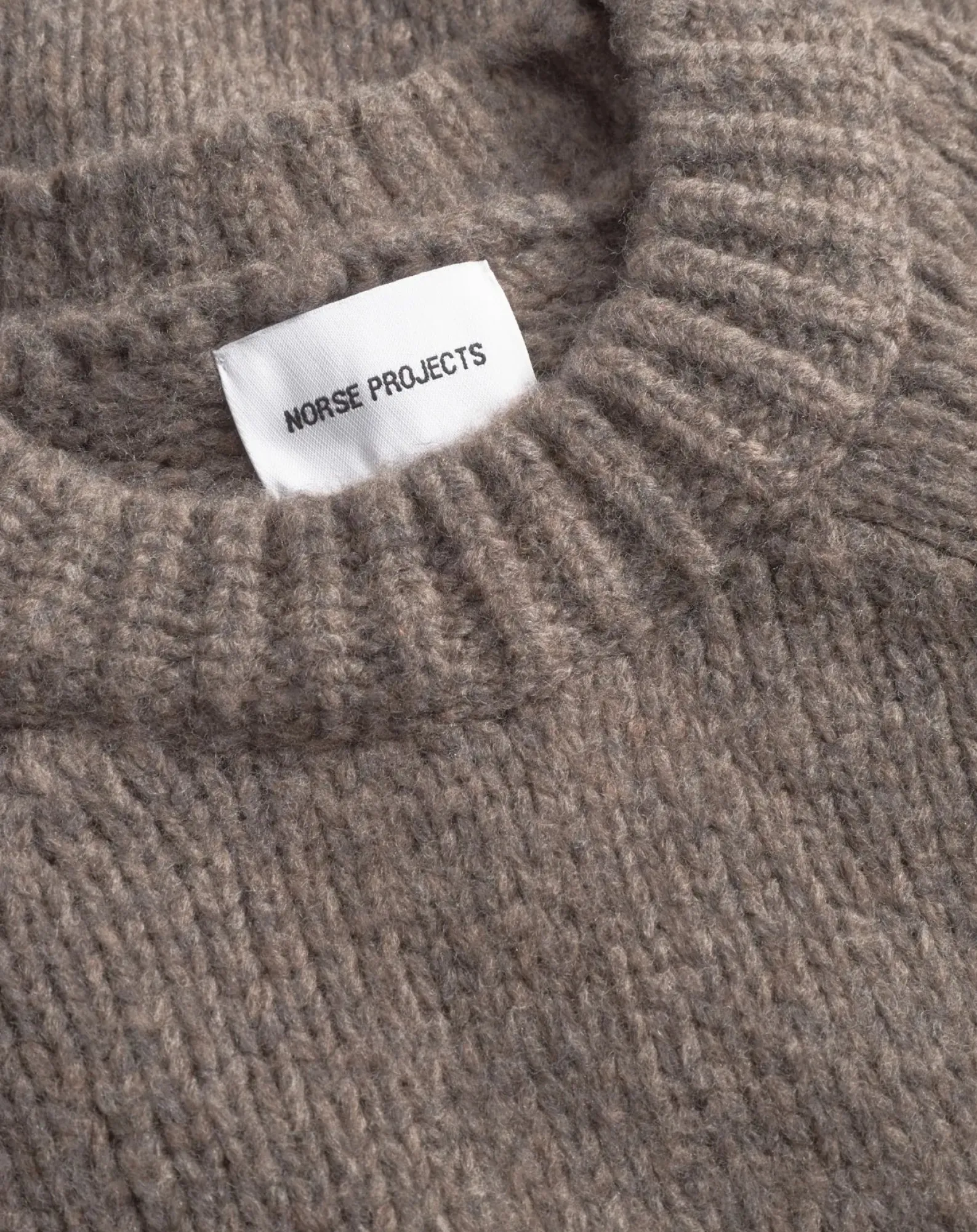 Norse Projects Pulls, Gilets-Birger wool sweater Beige foncé