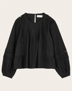 Skall Studio Blouses, Chemises-Blouse Leaf Buttoned Organic Cotton Noir