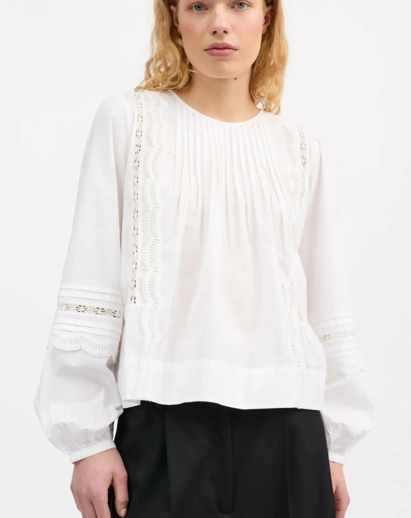 Skall Studio Blouses, Chemises-Blouse Leaf Organic Cotton Ecru