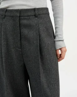 Skall Studio Pantalons, Jeans-Bob Pants Recycled Wool Gris foncé