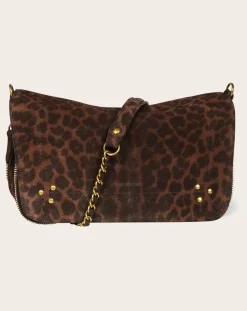 Jérôme Dreyfuss Sacs À Bandoulière-Bobi S Leopard bag Marron