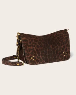 Jérôme Dreyfuss Sacs À Bandoulière-Bobi S Leopard bag Marron